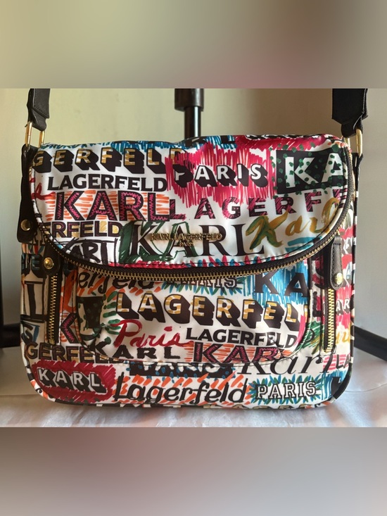 Karl Lagerfeld Handbags - Karl Lagerfeld Cara Graffiti Messenger Crossbody Bag